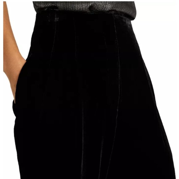 REISS Poppy Velvet High Waisted Trousers US 0 - Picture 3 of 9